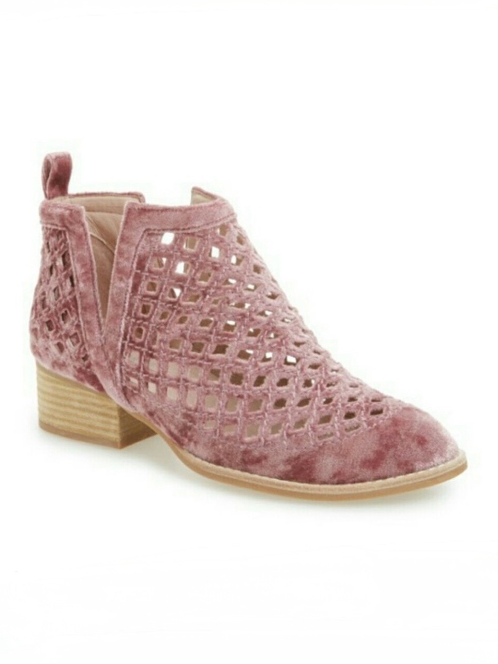 Jeffrey Campbell Taggart Velvet Cut Out Booties Size 6.5